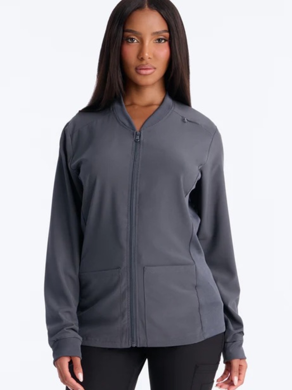 Charcoal Gray 4 Way Stretch Scrub Jacket NEW 🏷️
